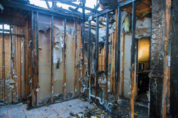 Professional Fire Damage Removal technician working in North Bellport, NY